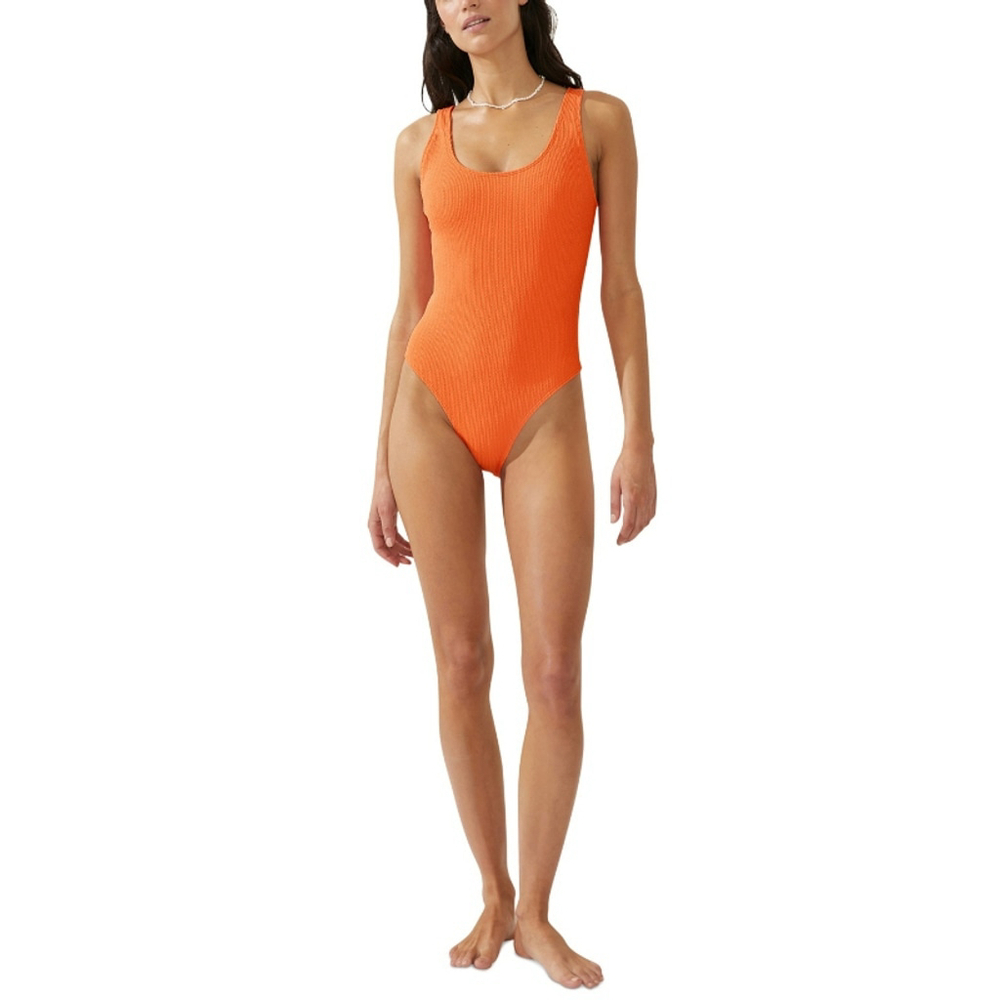 COTTON ON Women's Extra Large Bright Orange Low-Back One-Piece Swimsuit NWT